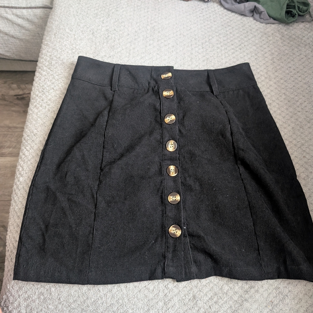 SHEIN Black A-Line Mini Skirt Casual